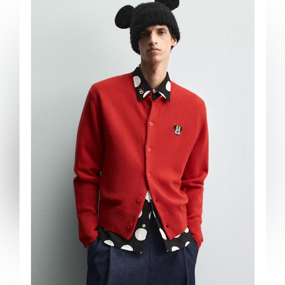 Zara Minnie Mouse Cardigan from the Harry Lambert x Disney collaboration